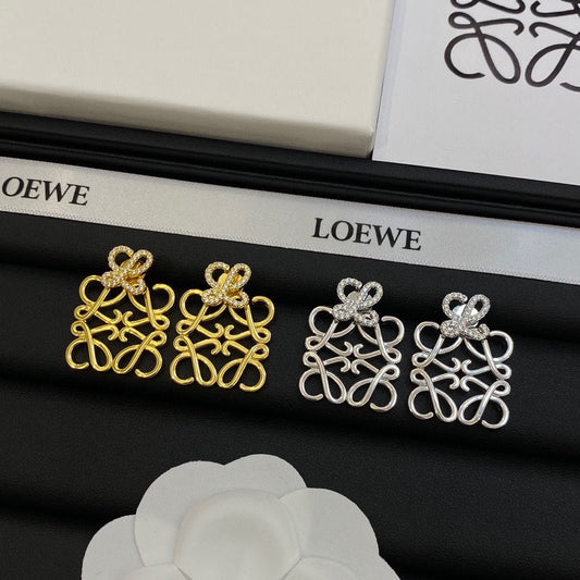 Vintage Logo Diamond Earrings