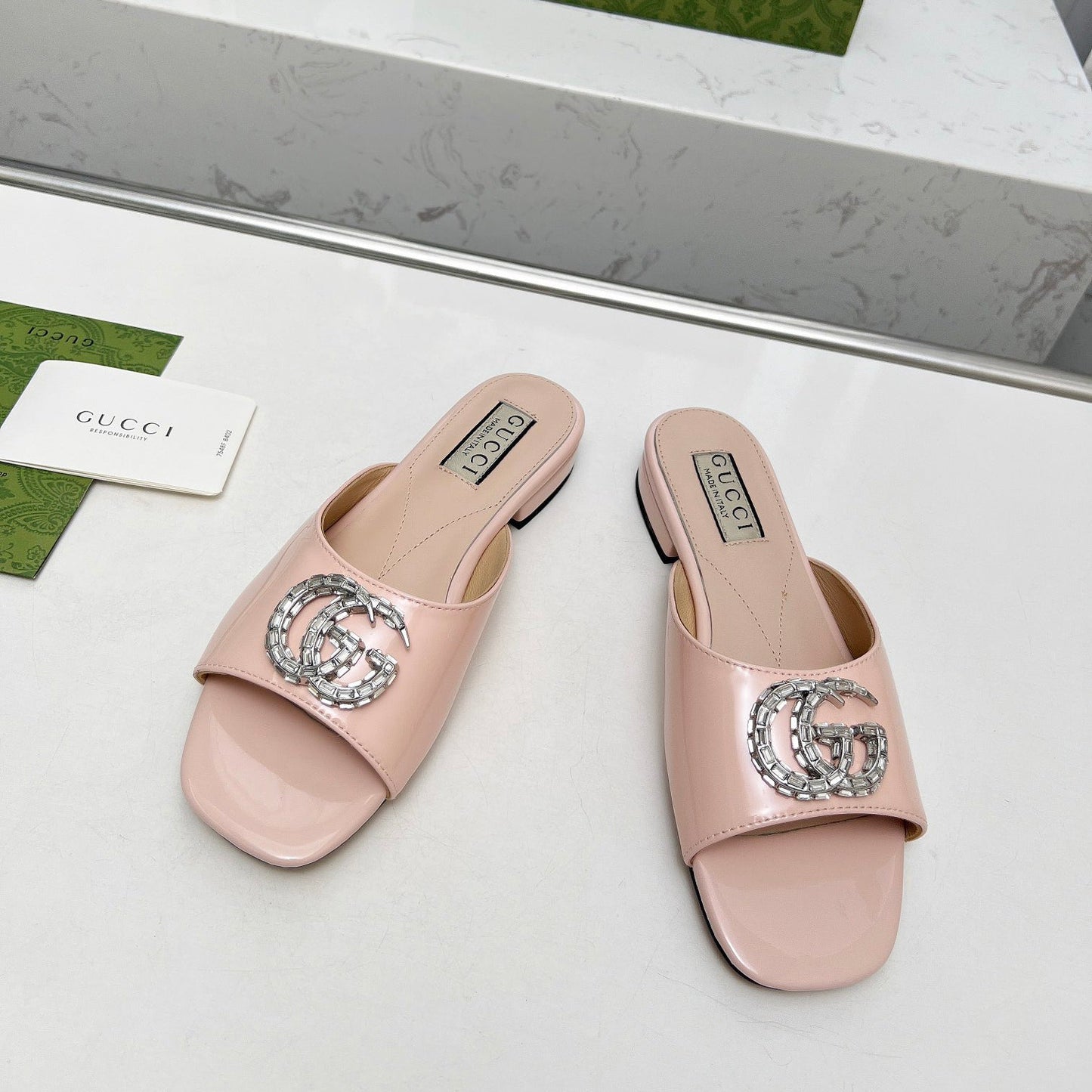 Crystal G Flat Slippers