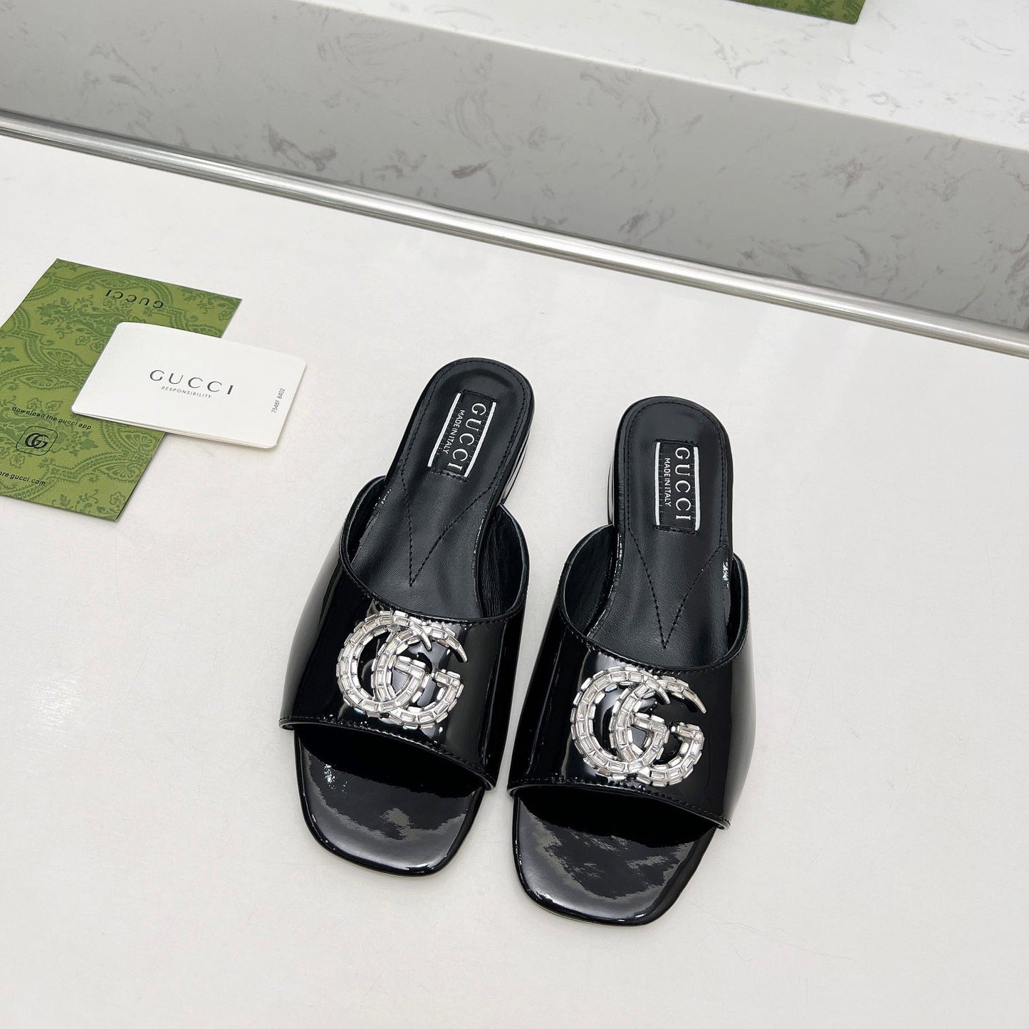 Crystal G Flat Slippers