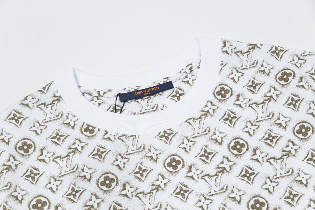 Retro monogram print T-shirt