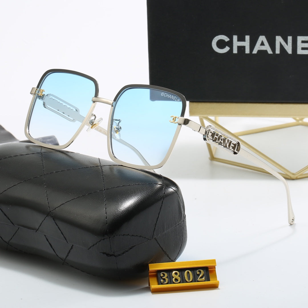 Fashion Woman's Metal Letters Sunglasses