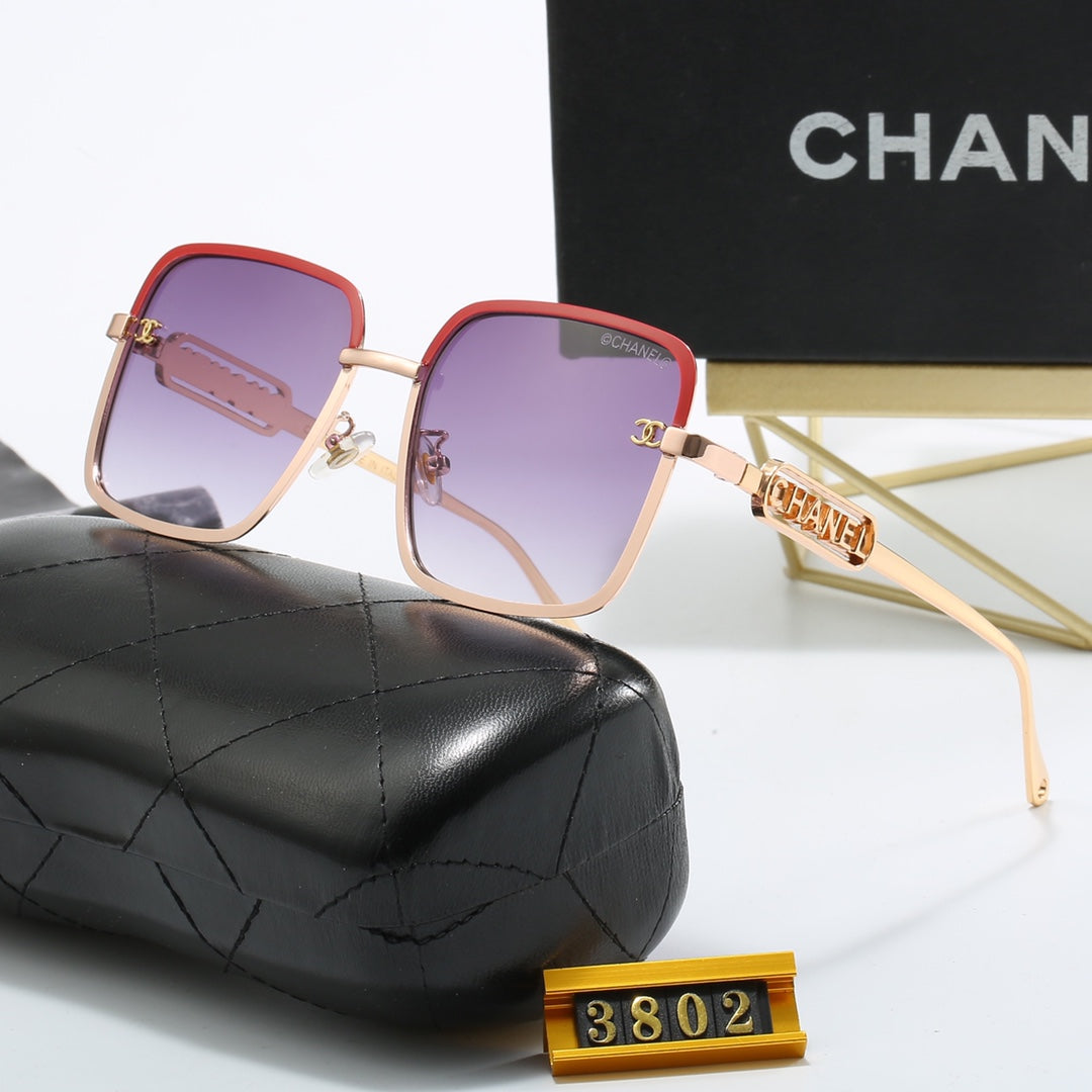 Fashion Woman's Metal Letters Sunglasses