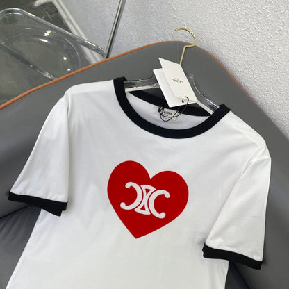 Triomphe Heart Cotton T-Shirt