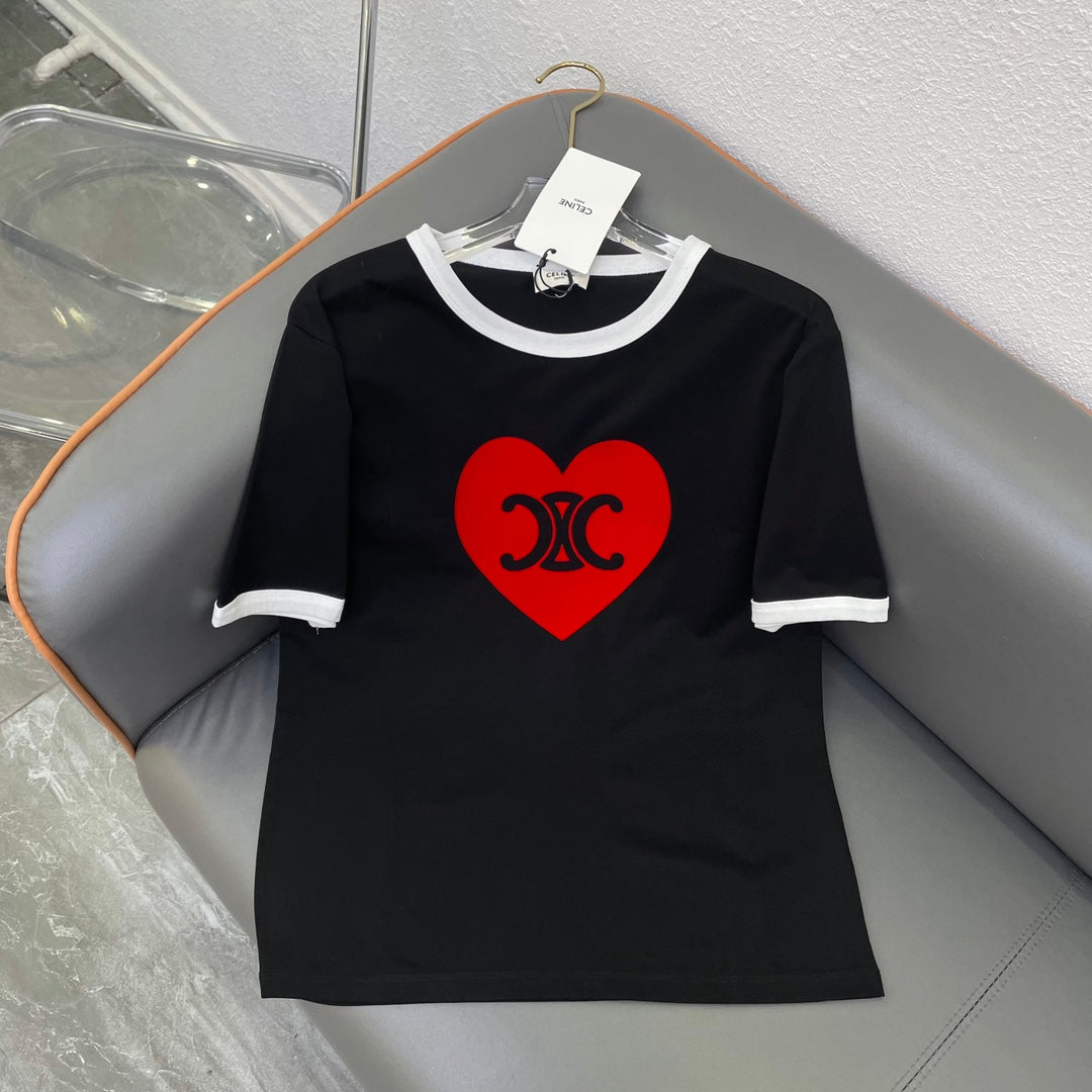 Triomphe Heart Cotton T-Shirt