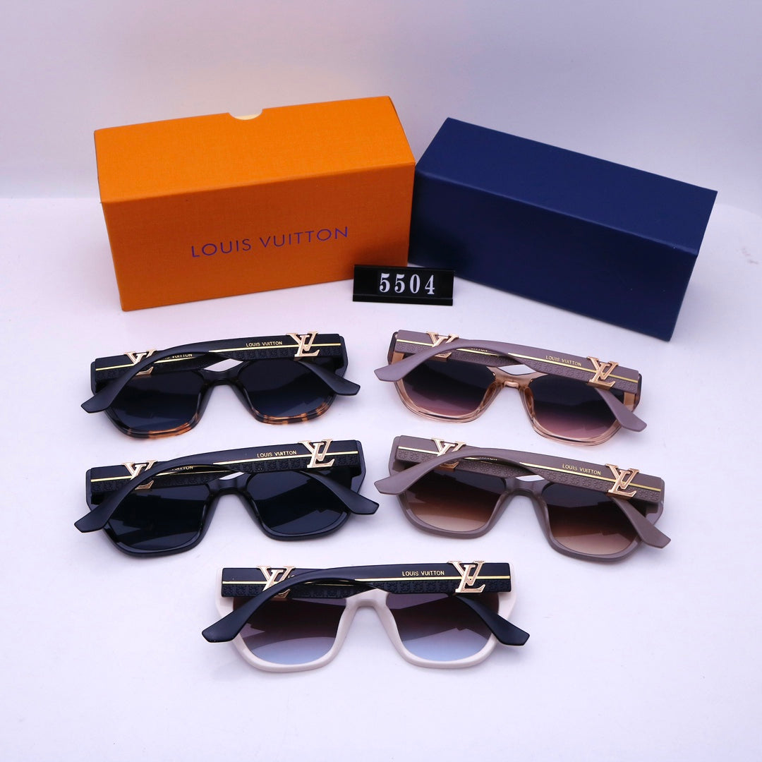 Fashion HD Metal Logo Frame Sunglasses