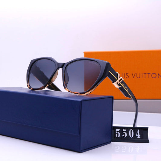 Fashion HD Metal Logo Frame Sunglasses