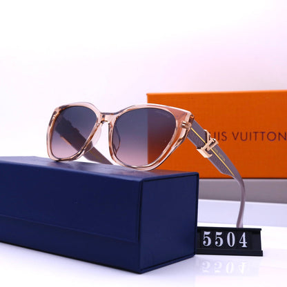 Fashion HD Metal Logo Frame Sunglasses