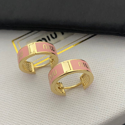 Cute Retro Multi-Color Hoop Earrings