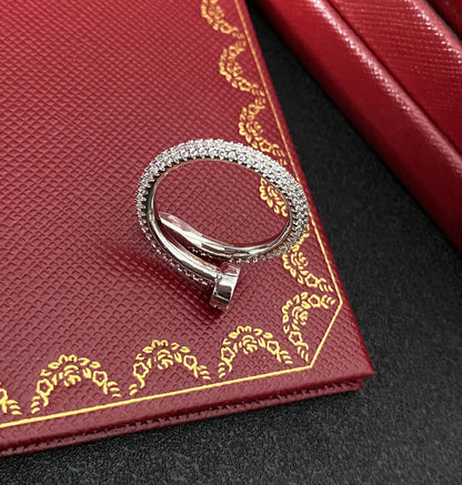 Luxury Diamond Thread Free Adjustment Ring