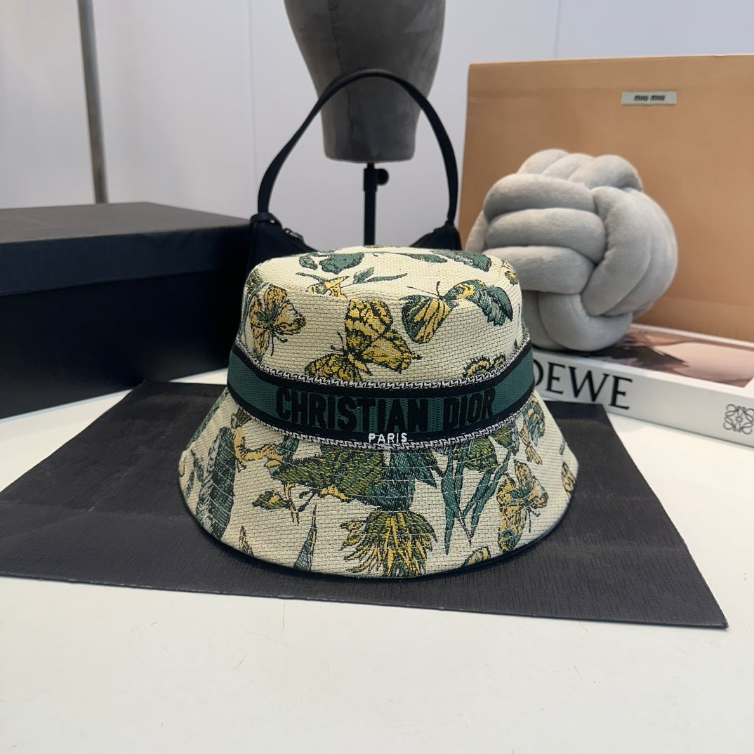 Butterfly Embroidered Bucket Hat