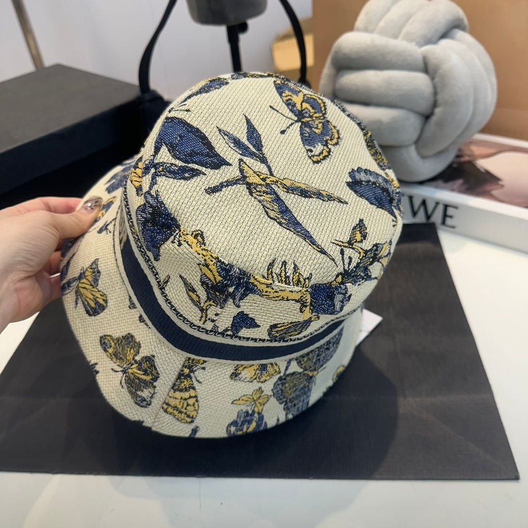 Butterfly Embroidered Bucket Hat