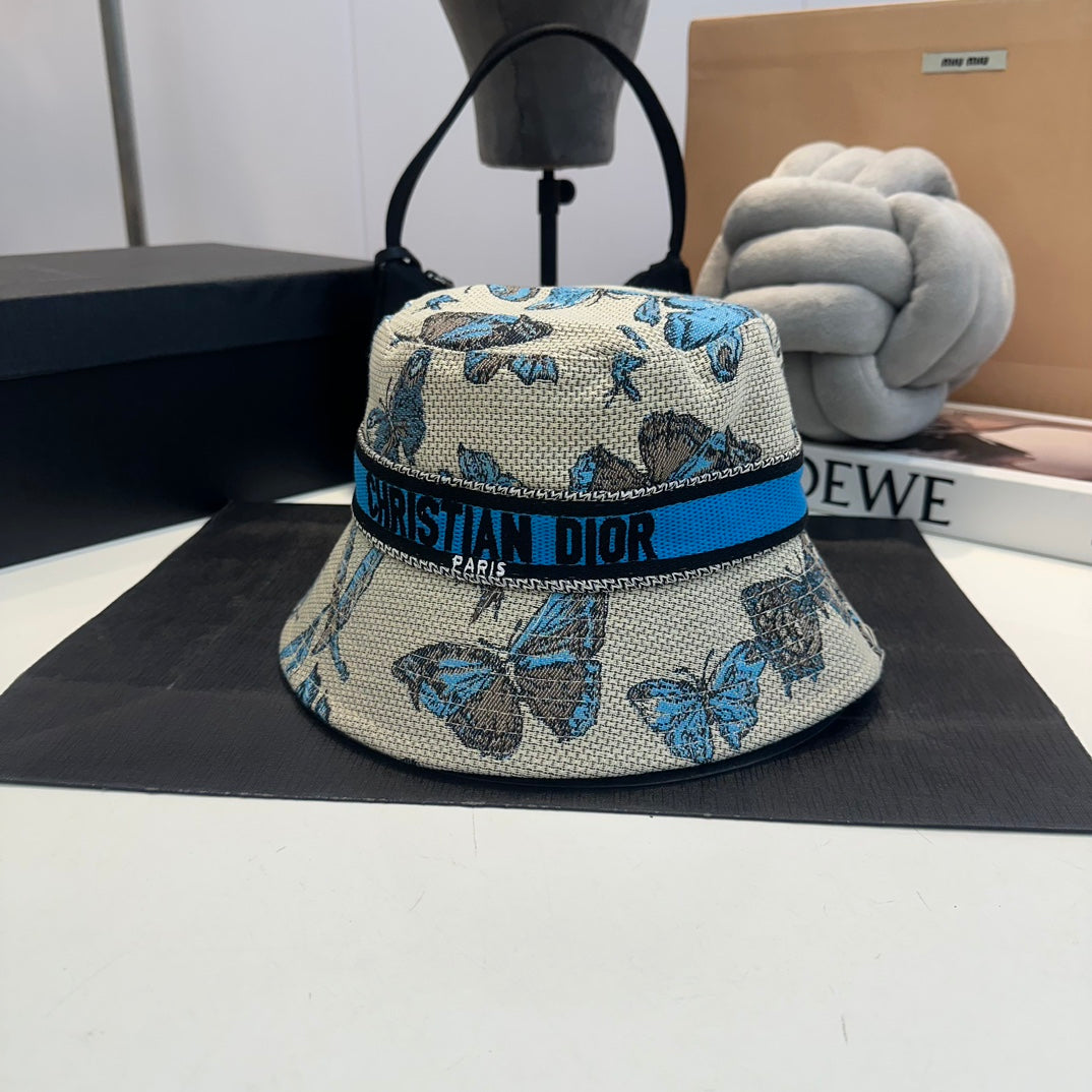 Butterfly Embroidered Bucket Hat