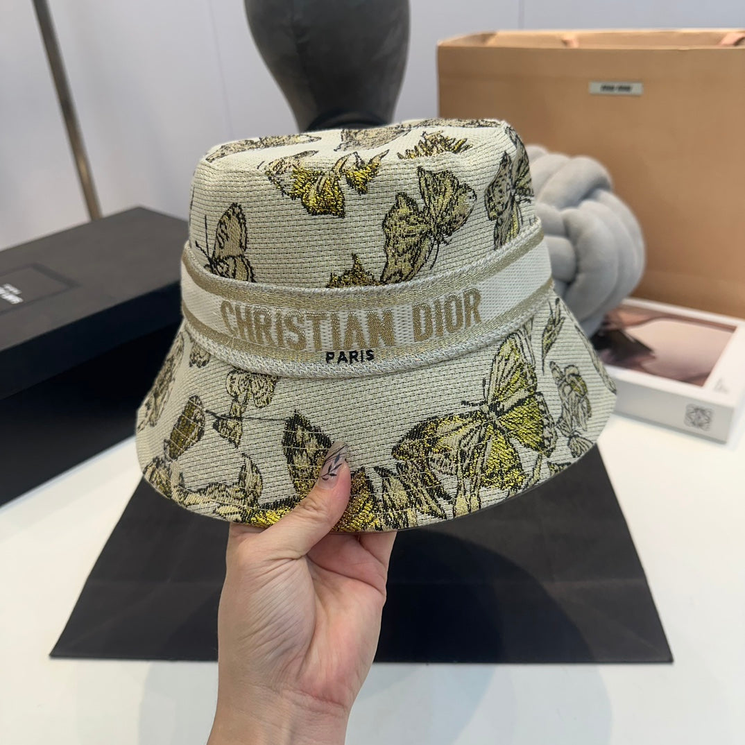 Butterfly Embroidered Bucket Hat