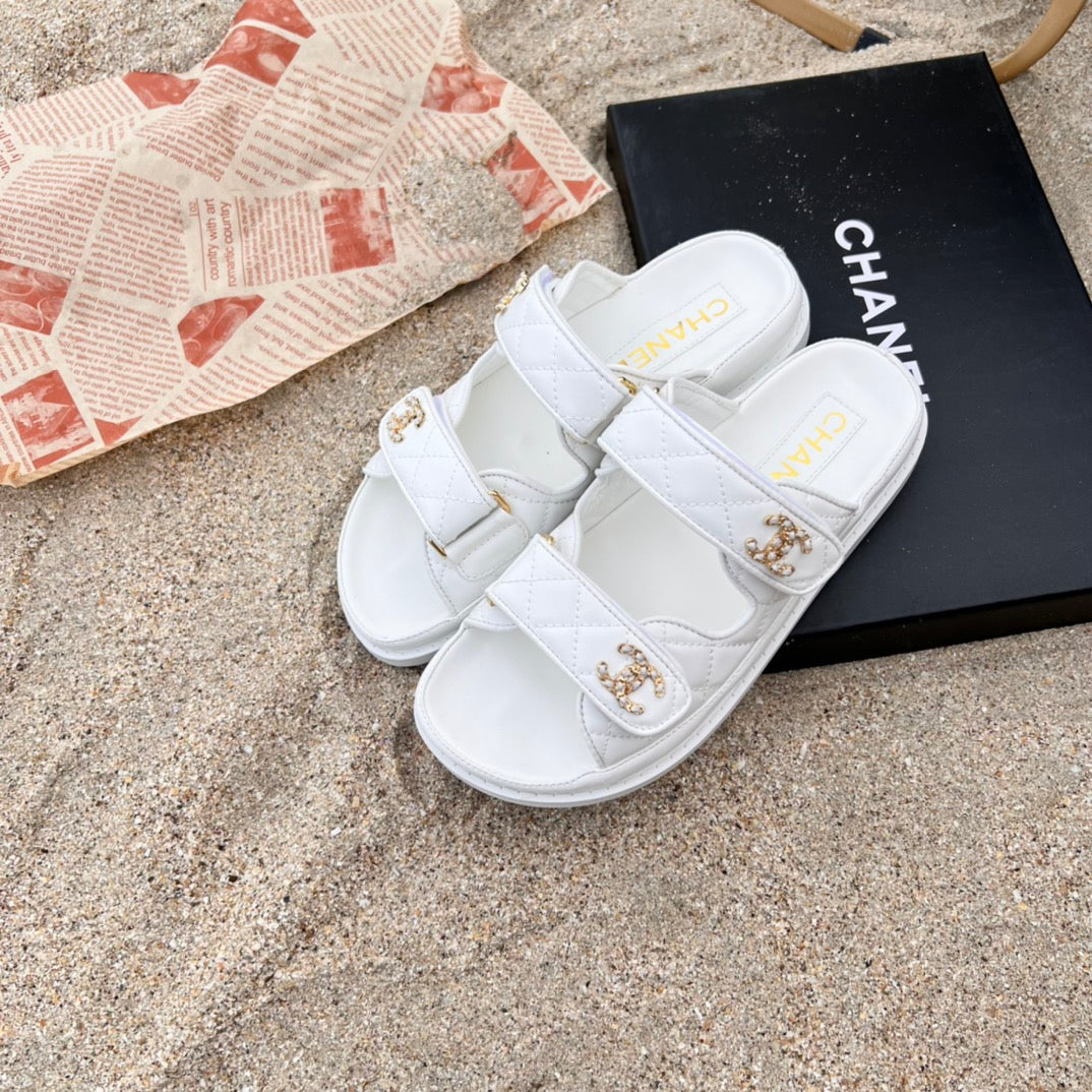 6 Colors Velcro Flat Sandals