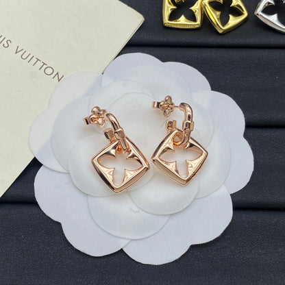 Monogram Flower Pendants Earrings