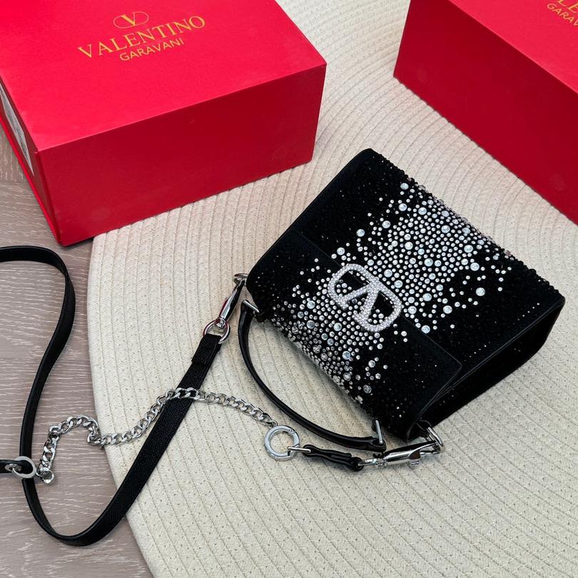 Shining Diamond Logo Square Handbag