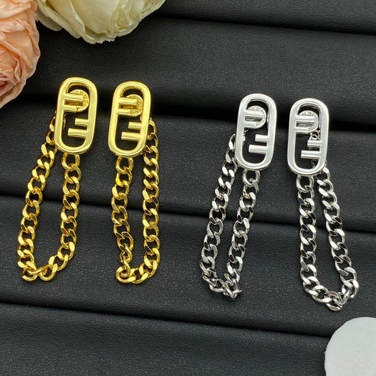 O’Lock Metal Chain Earrings