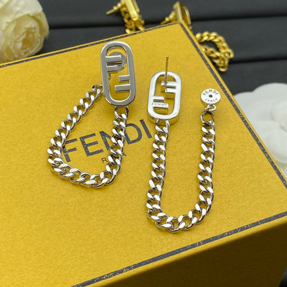 O’Lock Metal Chain Earrings