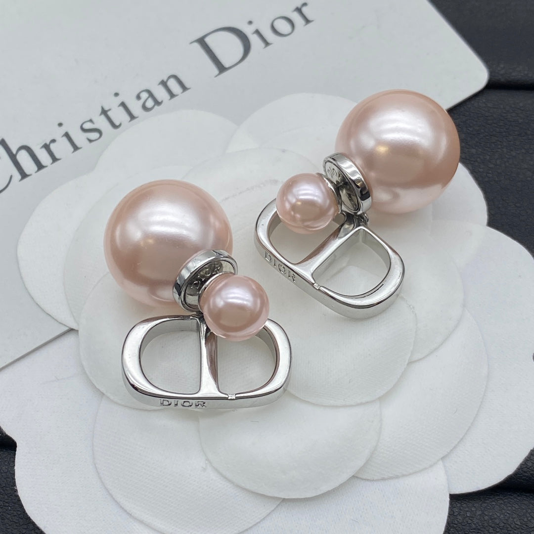 Pearl Silver CD Earrings