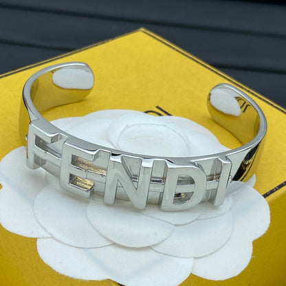 Letters Metal Open Bangle