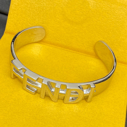 Letters Metal Open Bangle