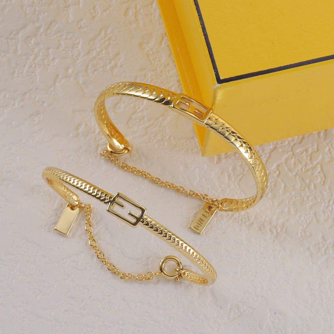 Gold-coloured Baguette  Bracelet