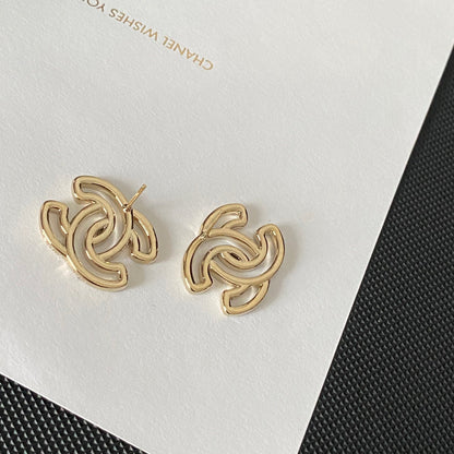 Stylish Transparent Letter Logo Earrings