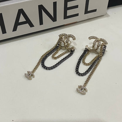 Rhinestone Long Earrings