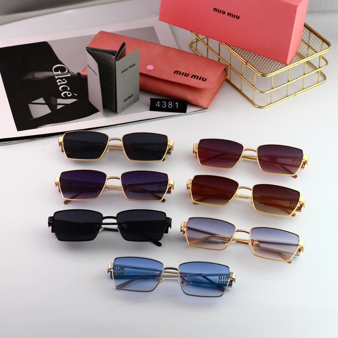 Retro HD Wide-rim Rectangular Sunglasses