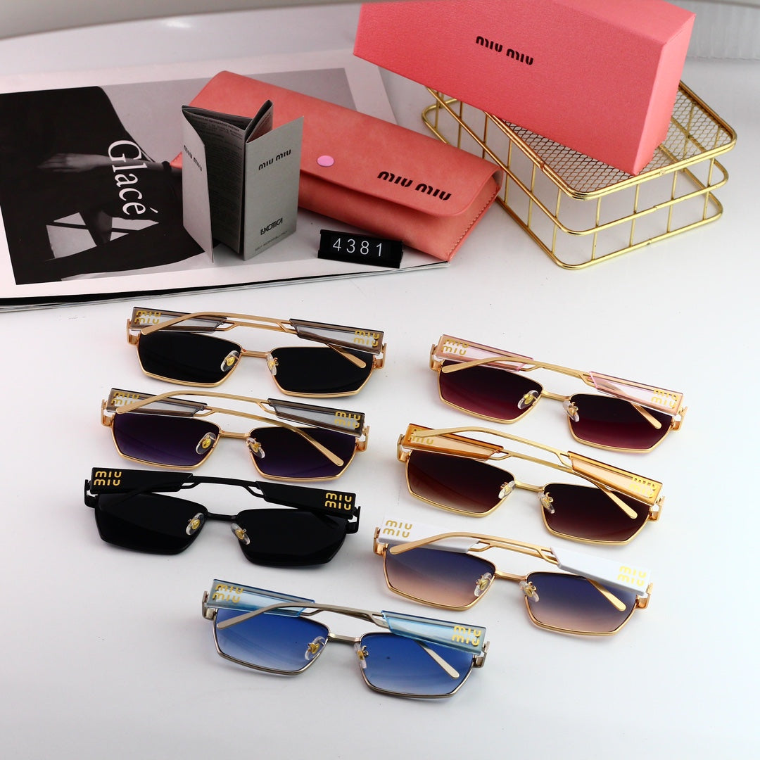 Retro HD Wide-rim Rectangular Sunglasses