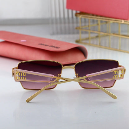 Retro HD Wide-rim Rectangular Sunglasses