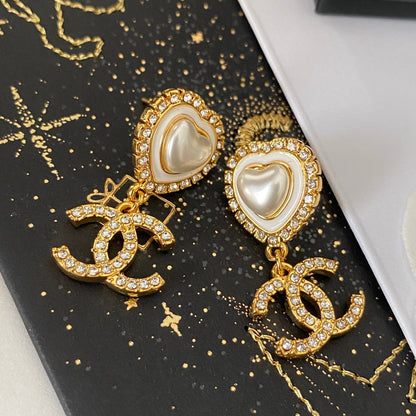 Temperament Love Pearl Earrings