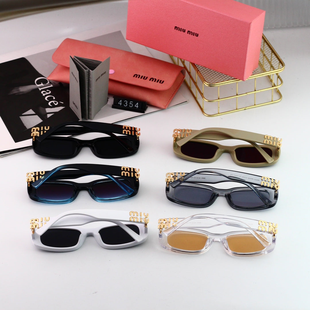 Rectangular Metal Fashion Women's Sunglasses