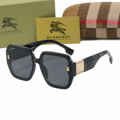 Retro Checkered Square Sunglasses