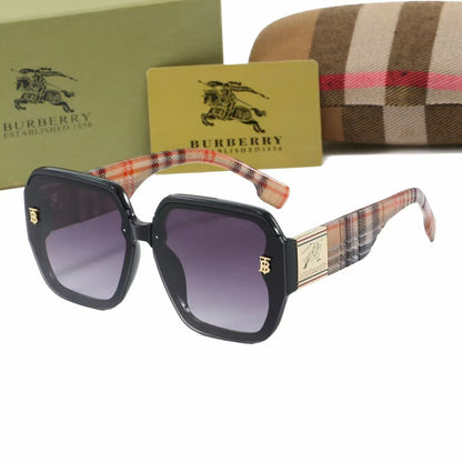 Retro Checkered Square Sunglasses