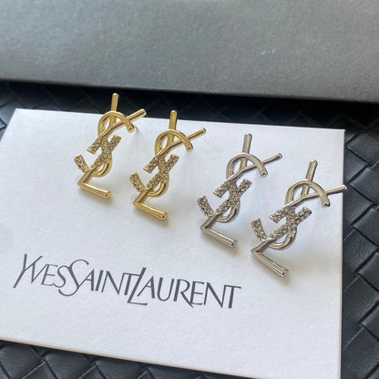 Diamond Logo Metal Earrings