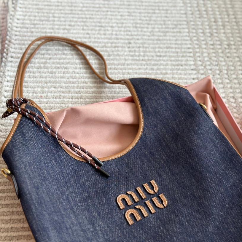 Retro Denim Canvas Tote Bag