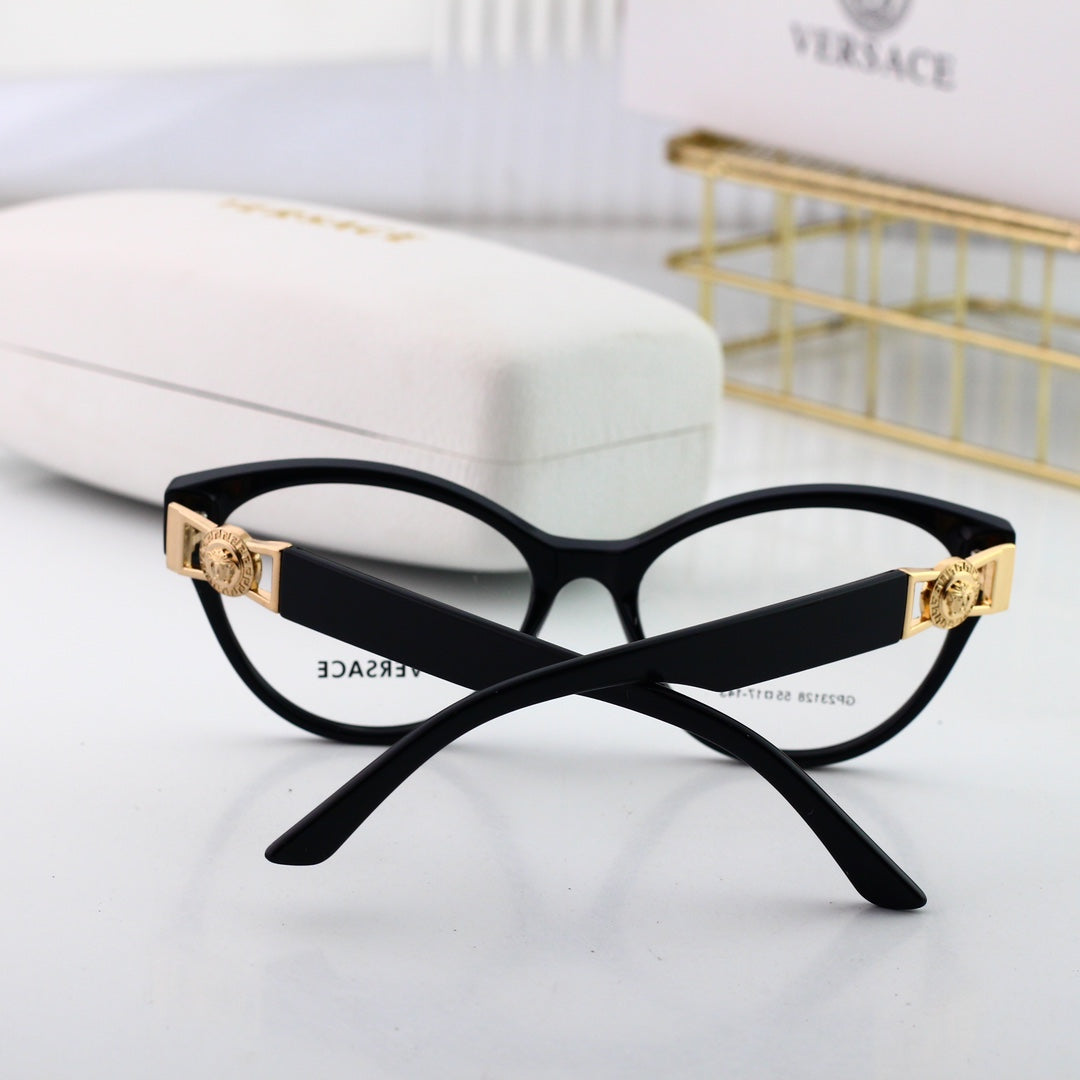 Retro Cat-Eye Metal Frame Glasses