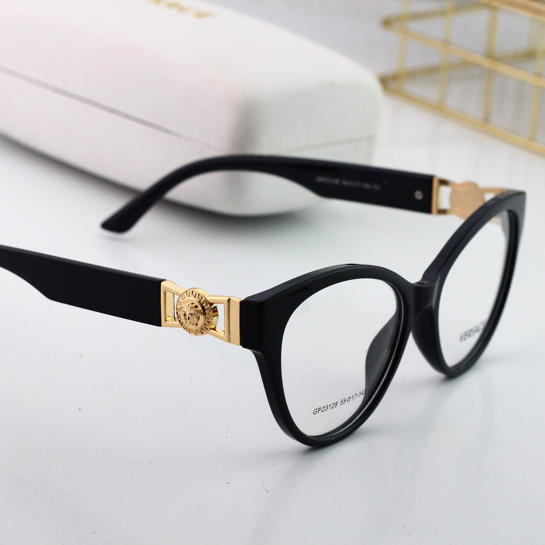 Retro Cat-Eye Metal Frame Glasses