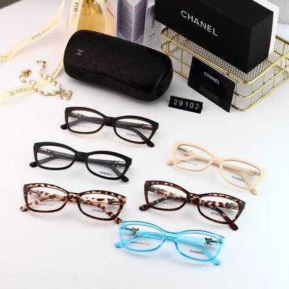 Fashionable Rhinestone Logo Glasses