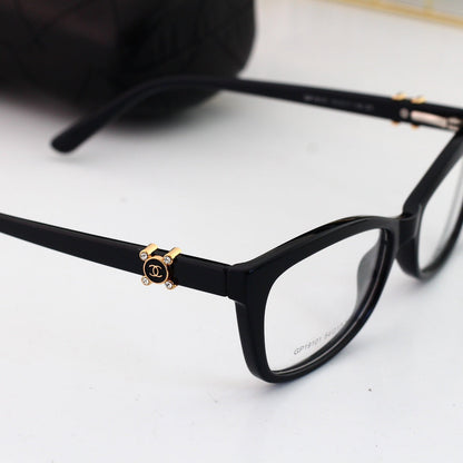 Fashionable Rhinestone Logo Glasses