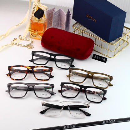 Unisex Fashionable Striped Rim Glasses