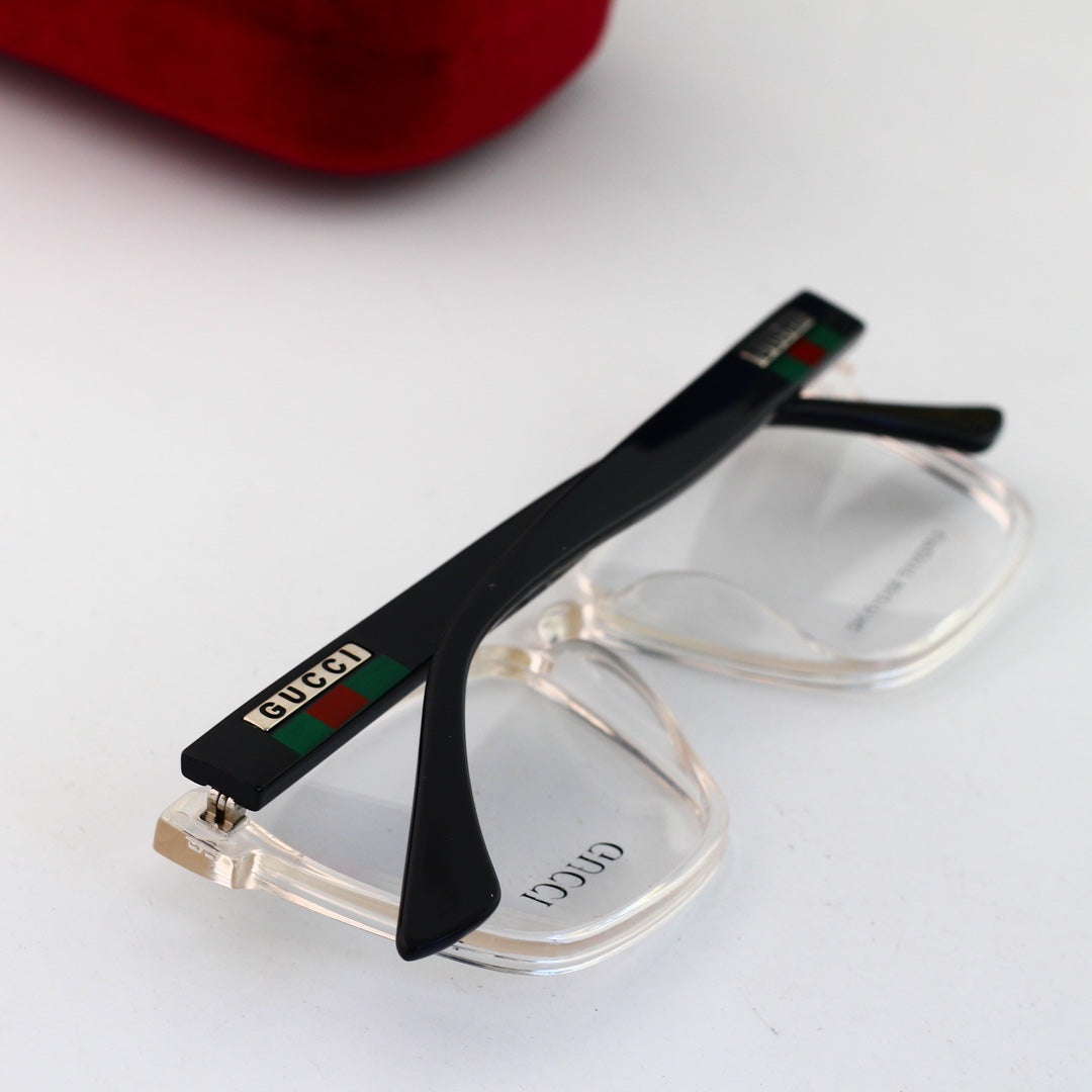 Unisex Fashionable Striped Rim Glasses