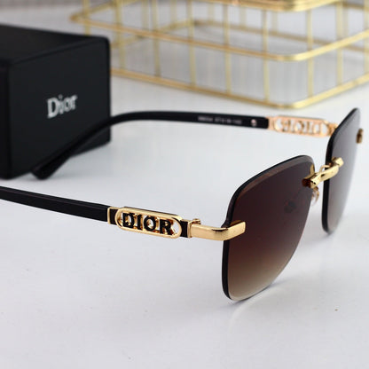 Fashionable Metal Letters Frameless Sunglasses