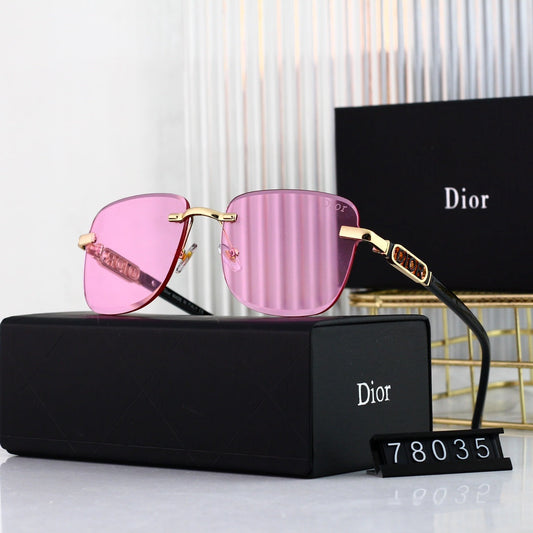 Fashionable Metal Letters Frameless Sunglasses