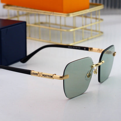 HD Frameless Fashion Metal Sunglasses