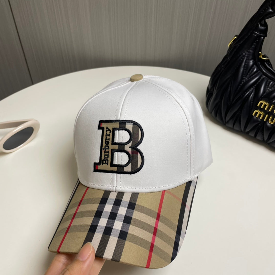 Unisex 3D Embroidery Plaid Baseball Cap