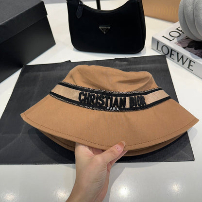 Classic Letter Embroidery Bucket Hat