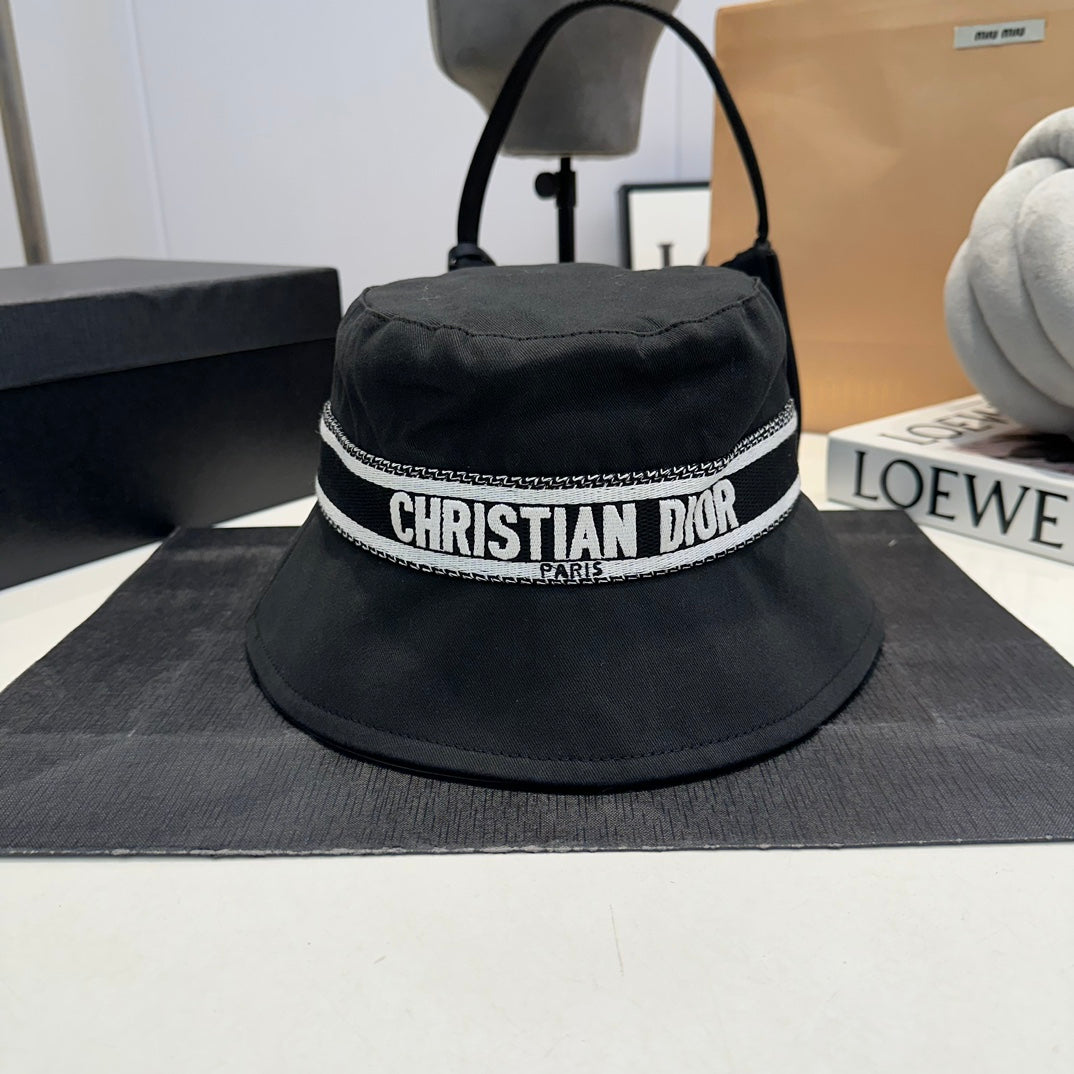 Classic Letter Embroidery Bucket Hat