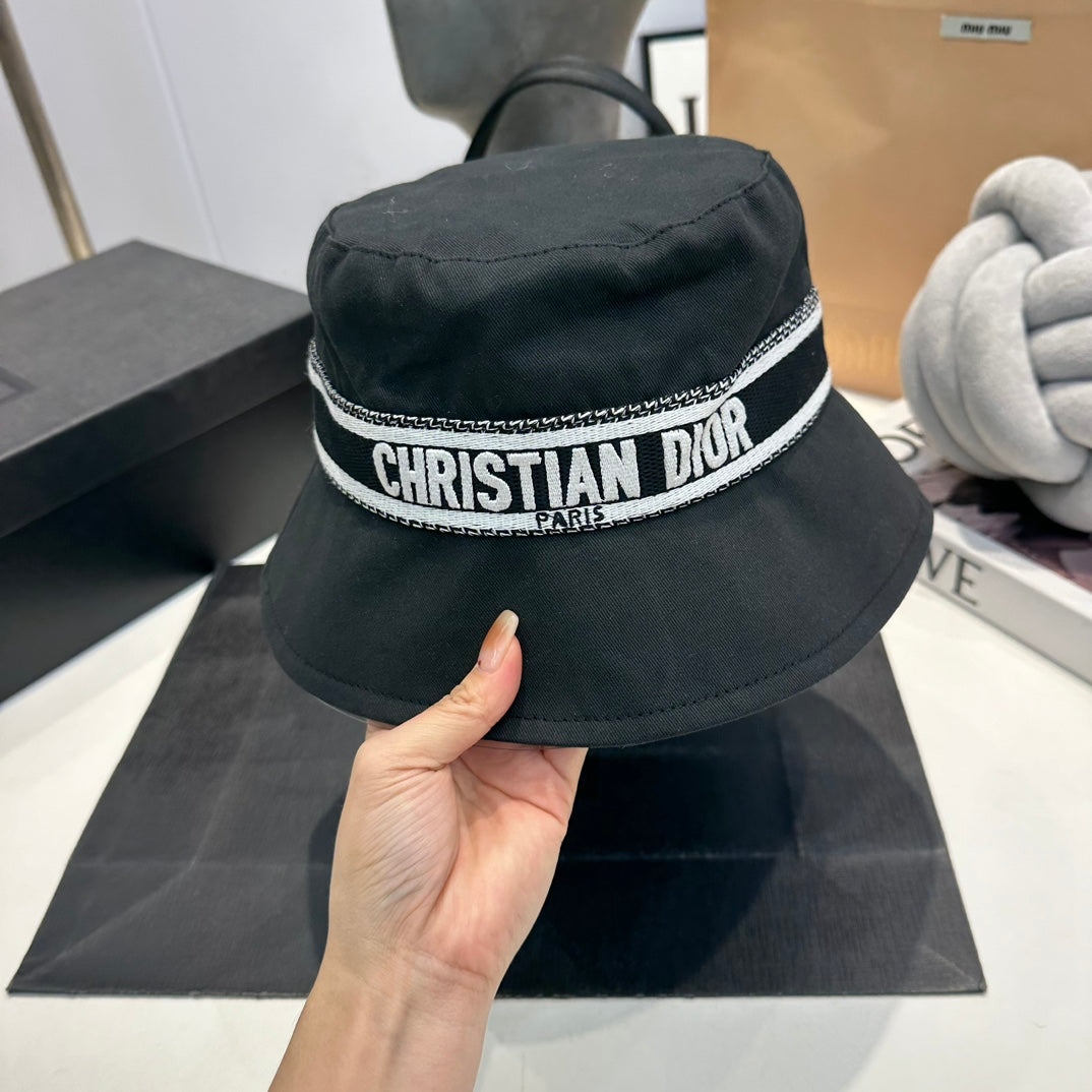 Classic Letter Embroidery Bucket Hat